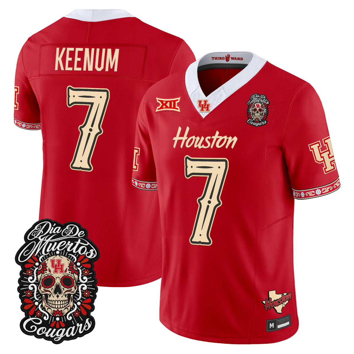 Men's Houston Cougars Día de los Muertos Vapor Limited Jersey - All Stitched