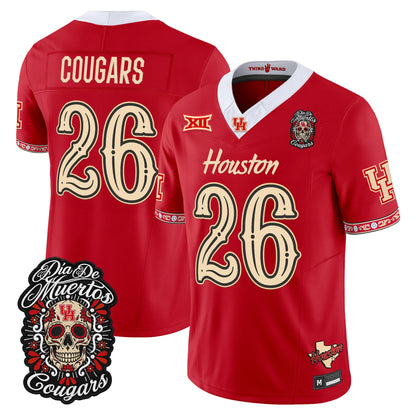 Men's Houston Cougars Día de los Muertos Vapor Limited Jersey - All Stitched