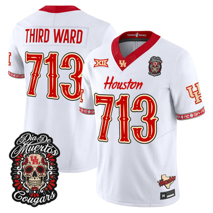 Men's Houston Cougars Día de los Muertos Vapor Limited Jersey - All Stitched