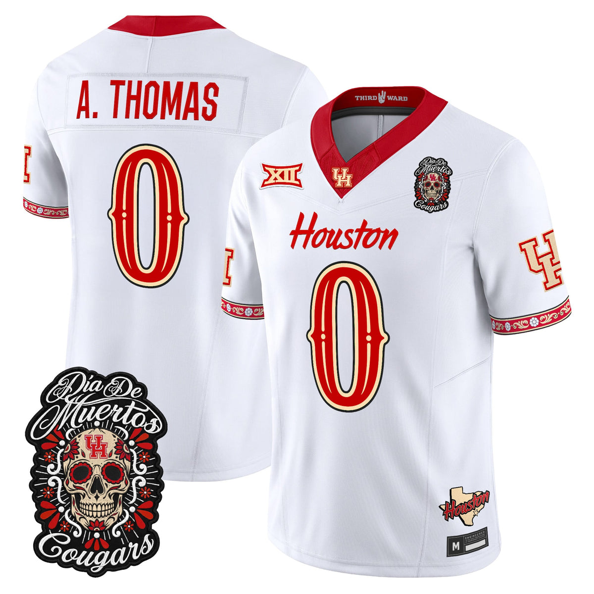 Men's Houston Cougars Día de los Muertos Vapor Limited Jersey - All Stitched