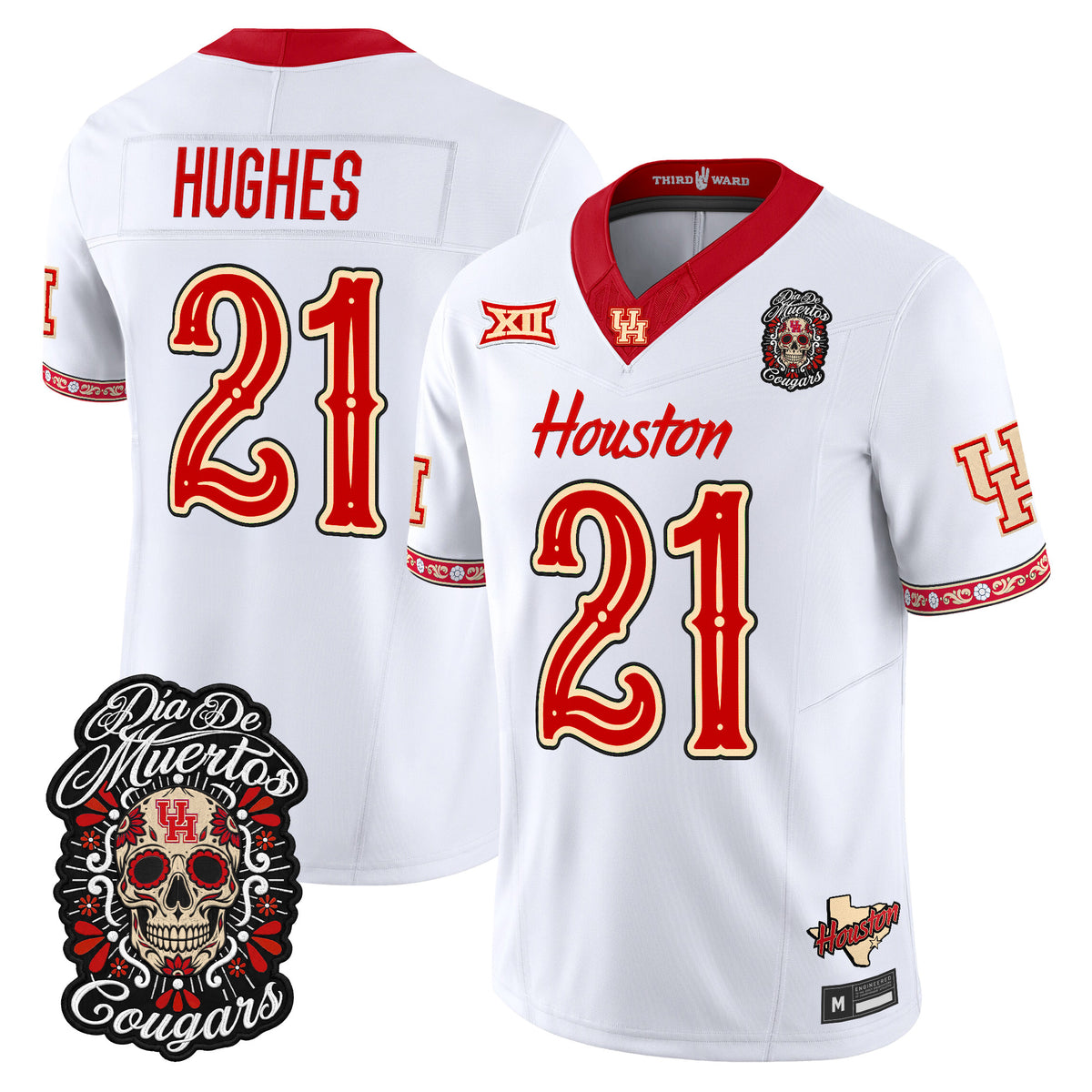  Houston Cougars Día de los Muertos Vapor Limited Jersey - Stitched