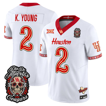  Houston Cougars Día de los Muertos Vapor Limited Jersey - Stitched