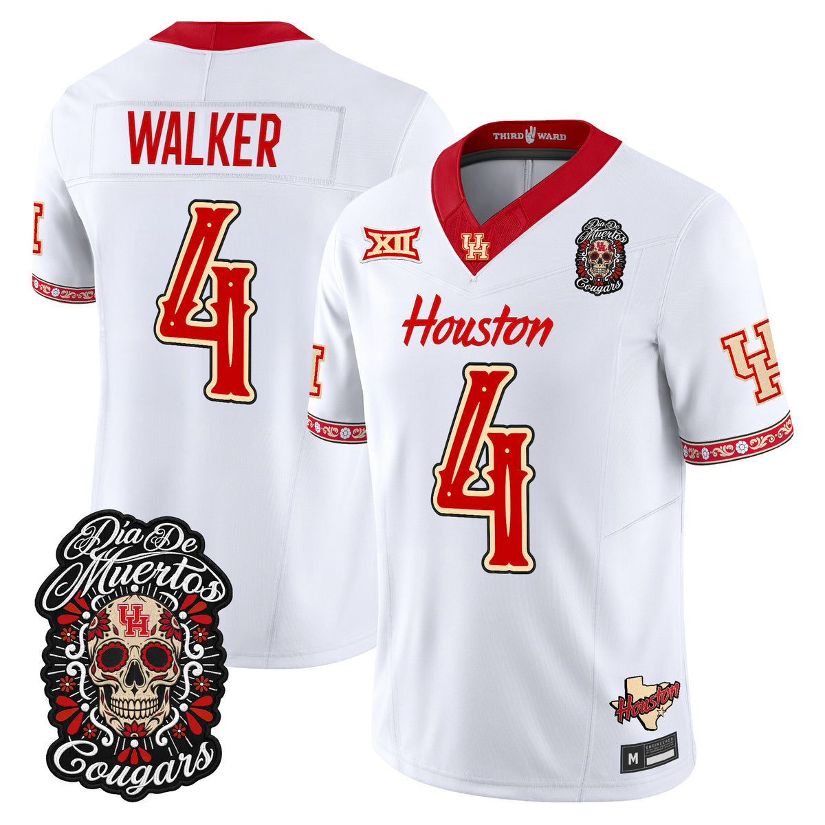  Houston Cougars Día de los Muertos Vapor Limited Jersey - Stitched