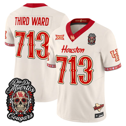 Men's Houston Cougars Día de los Muertos Vapor Limited Jersey - All Stitched