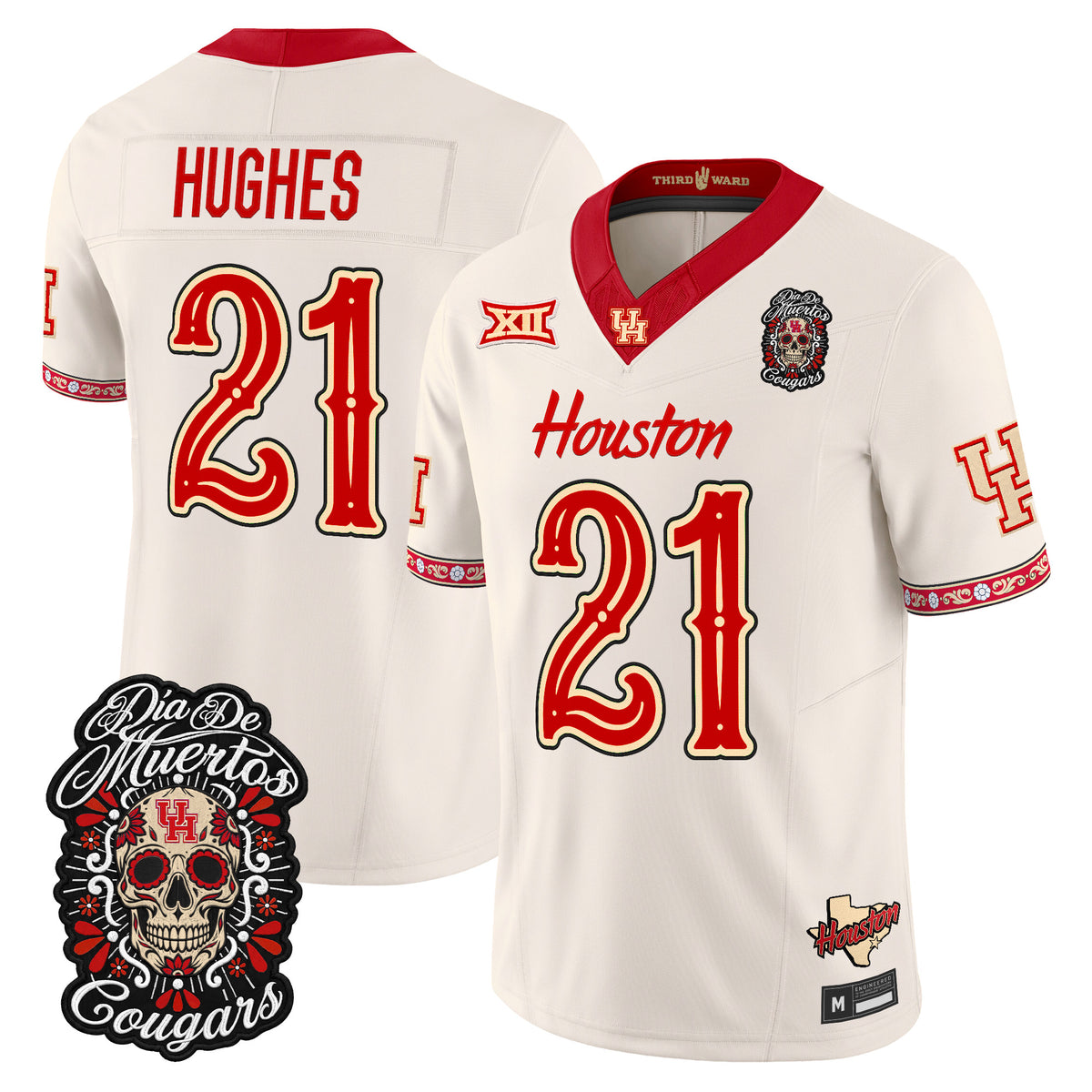  Houston Cougars Día de los Muertos Vapor Limited Jersey - Stitched