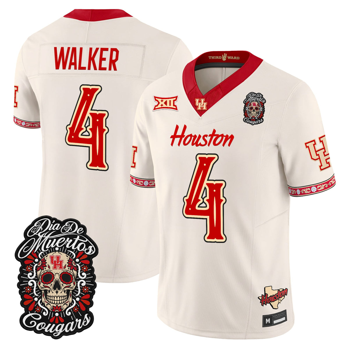 Men's Houston Cougars Día de los Muertos Vapor Limited Jersey - All Stitched