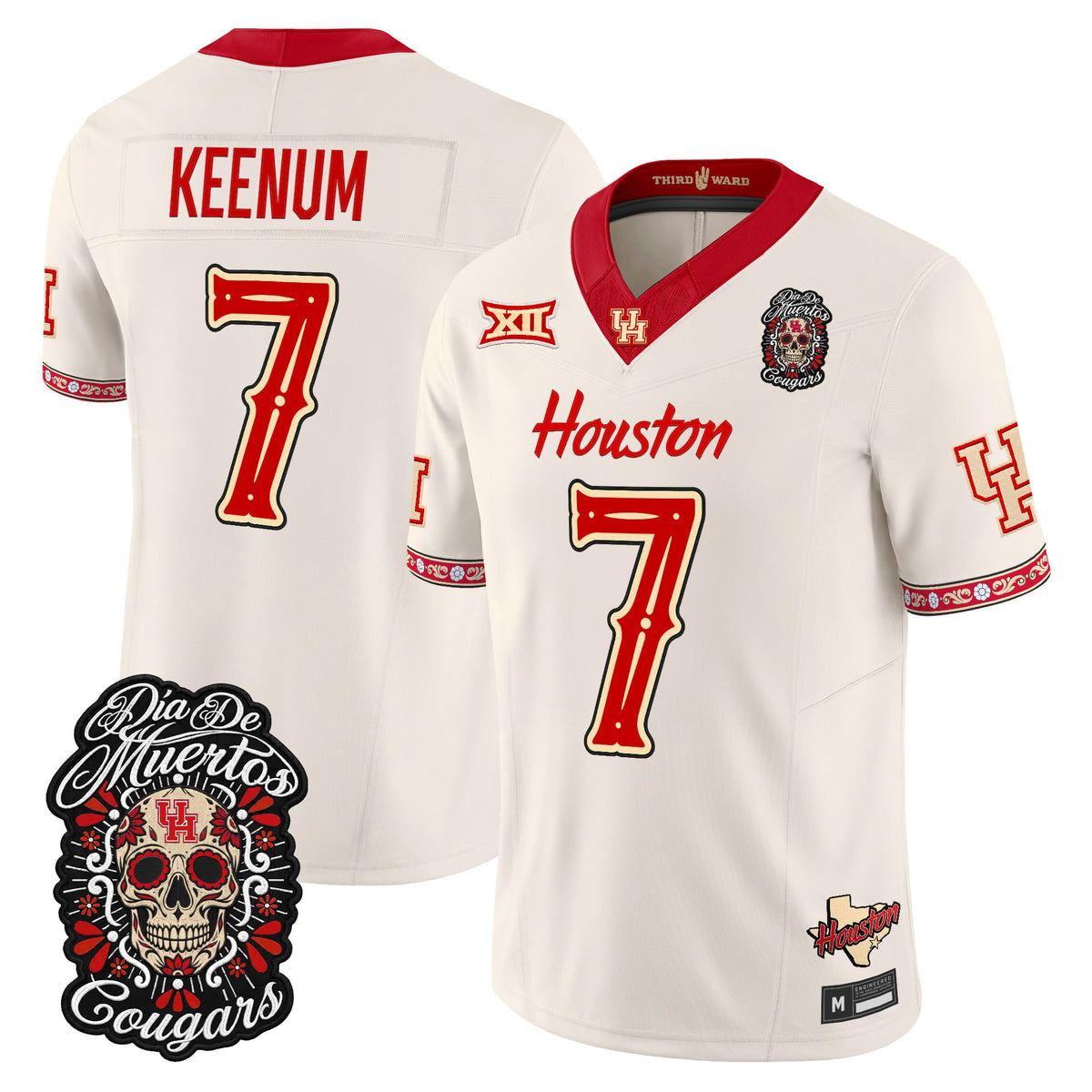 Men's Houston Cougars Día de los Muertos Vapor Limited Jersey - All Stitched