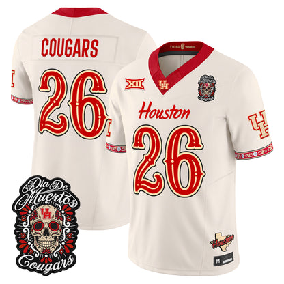  Houston Cougars Día de los Muertos Vapor Limited Jersey - Stitched