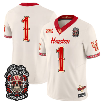 Houston Cougars Día de los Muertos Vapor Limited Jersey - Stitched