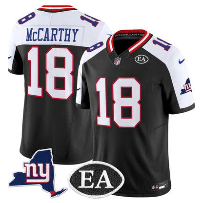Men's New York Giants Ernie Accorsi Memorial & State Patch Vapor Limited Jersey - All Stitched