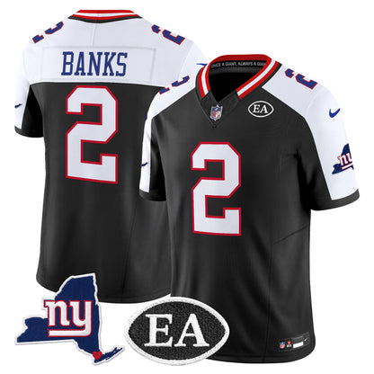 Men's New York Giants Ernie Accorsi Memorial & State Patch Vapor Limited Jersey - All Stitched