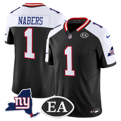Men's New York Giants Ernie Accorsi Memorial & State Patch Vapor Limited Jersey - All Stitched