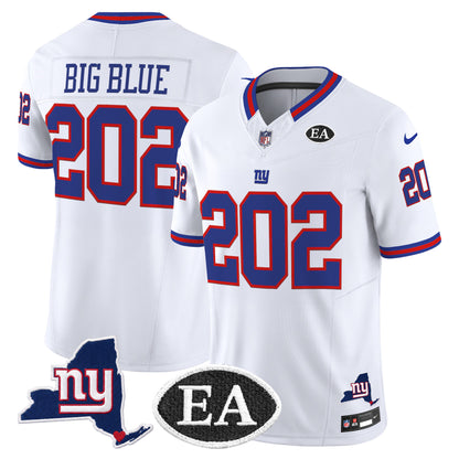 Men's New York Giants Ernie Accorsi Memorial & State Patch Vapor Limited Jersey - All Stitched