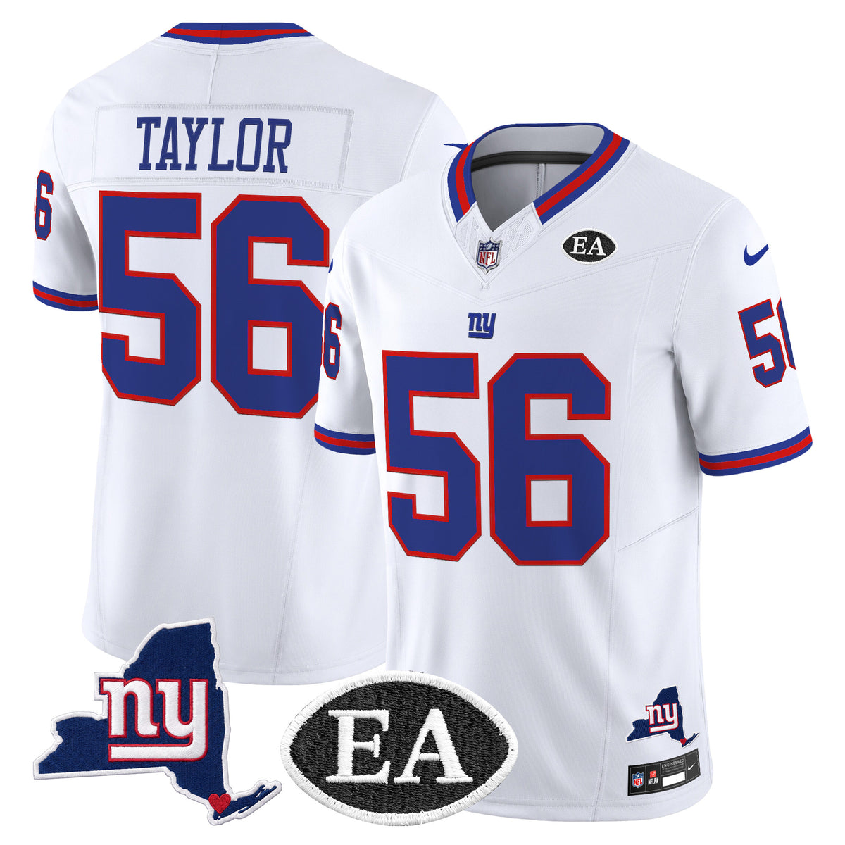 Men's New York Giants Ernie Accorsi Memorial & State Patch Vapor Limited Jersey - All Stitched
