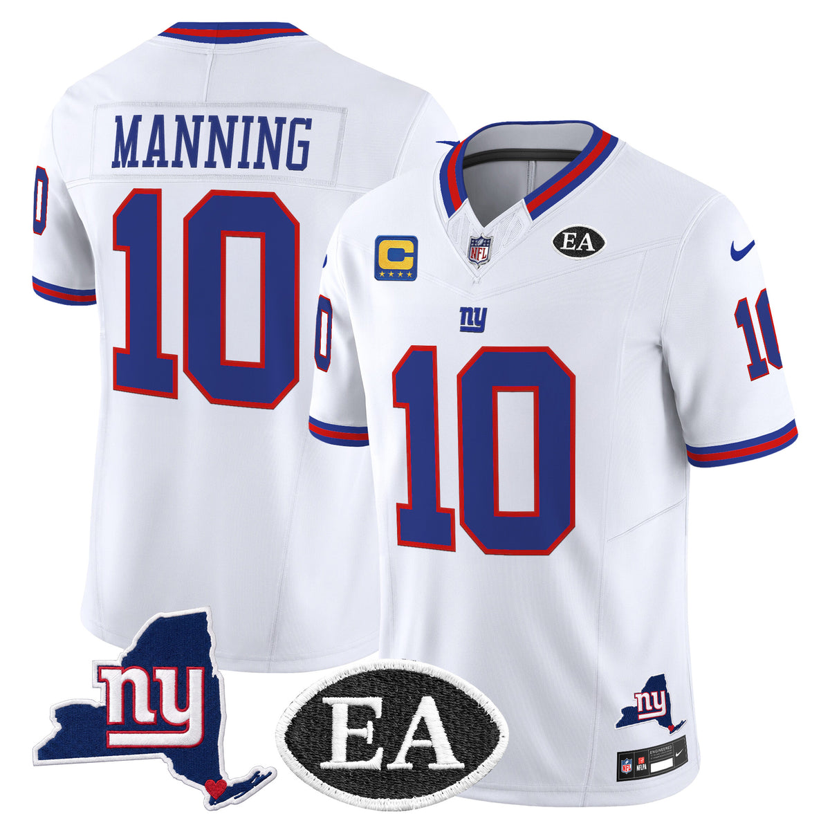 Men's New York Giants Ernie Accorsi Memorial & State Patch Vapor Limited Jersey - All Stitched