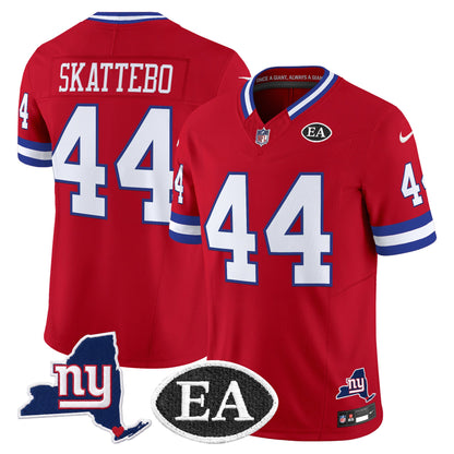 Men's New York Giants Ernie Accorsi Memorial & State Patch Vapor Limited Jersey - All Stitched