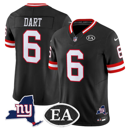 Men's New York Giants Ernie Accorsi Memorial & State Patch Vapor Limited Jersey - All Stitched