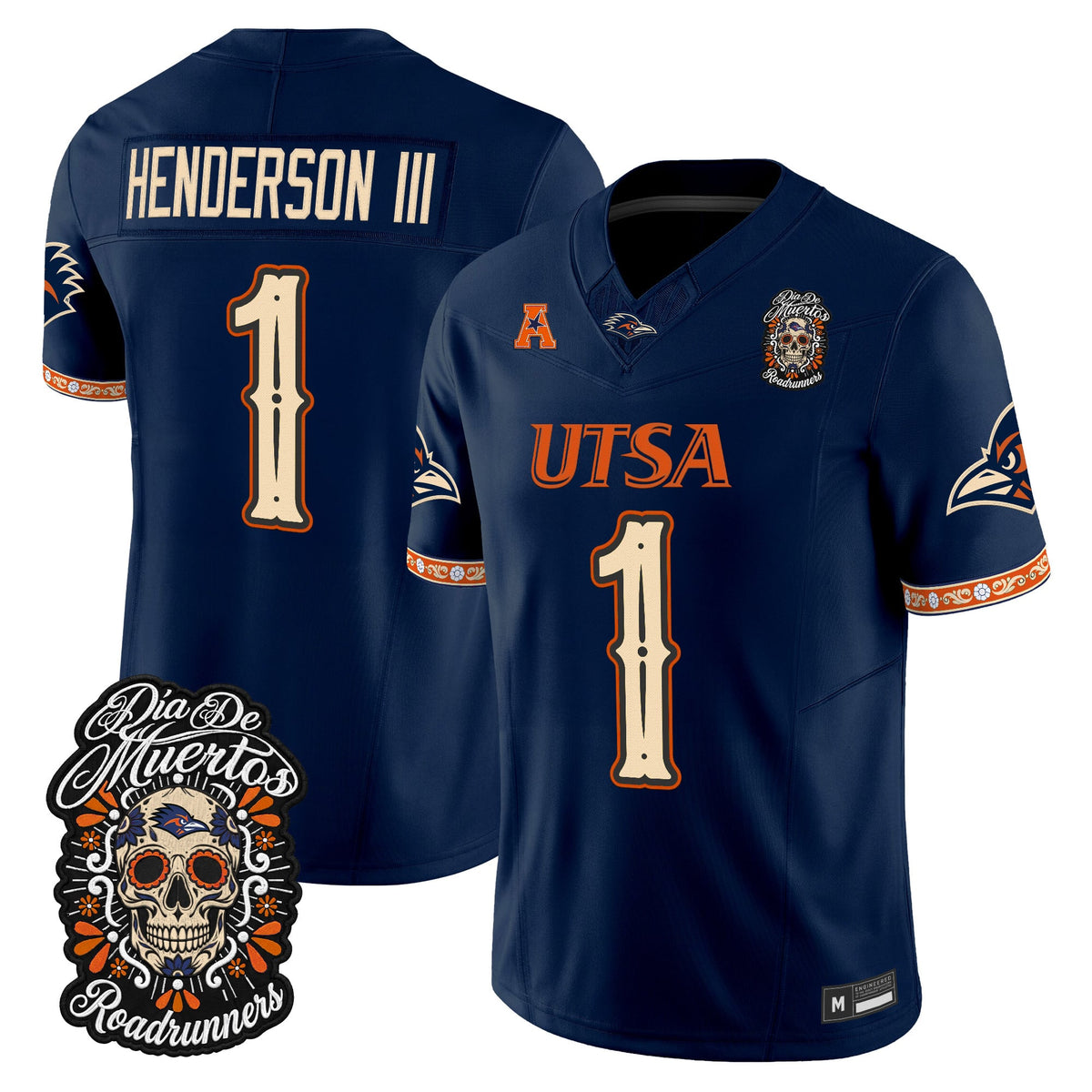 Men's UTSA Roadrunners Día de los Muertos Vapor Limited Jersey - All Stitched