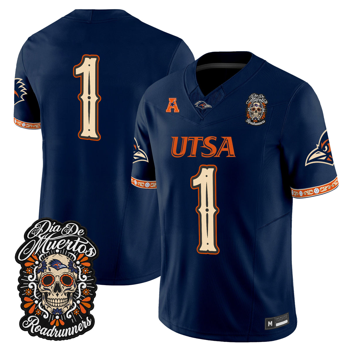  UTSA Roadrunners Día de los Muertos Vapor Limited Jersey - Stitched