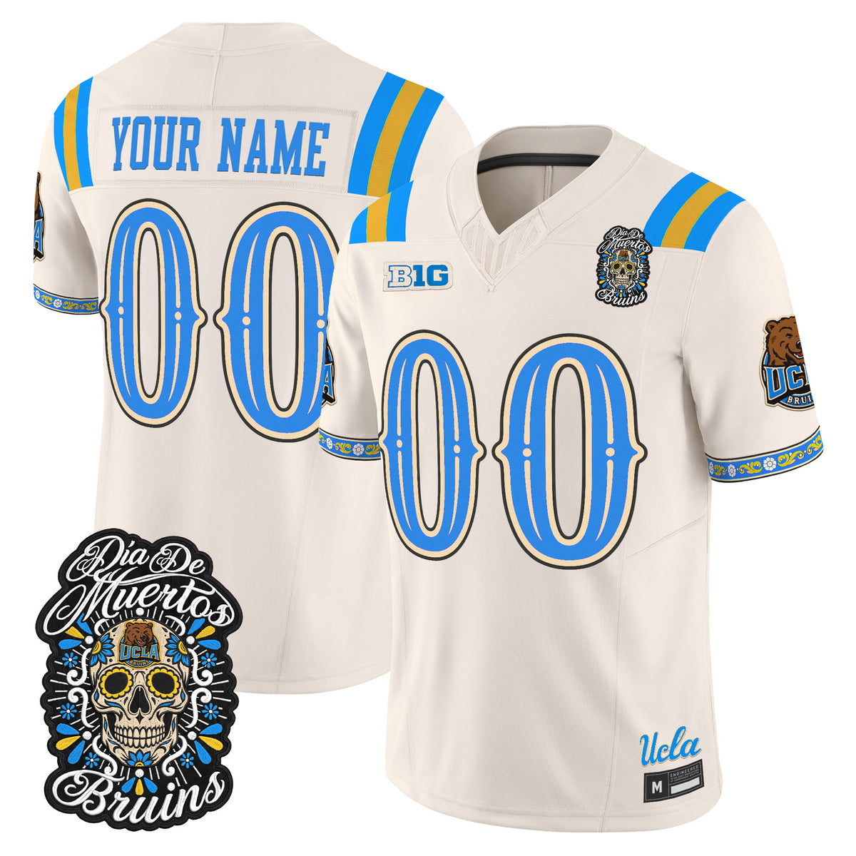 UCLA Bruins Día de los Muertos Vapor Limited Custom Jersey - Stitched