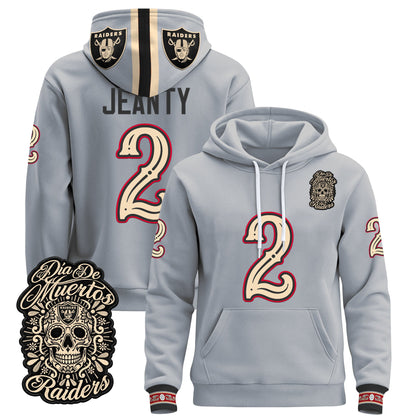  Las Vegas Raiders Día de los Muertos Premium Fleece Hoodie - Printed 