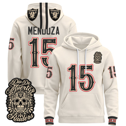  Las Vegas Raiders Día de los Muertos Premium Fleece Hoodie - Printed 