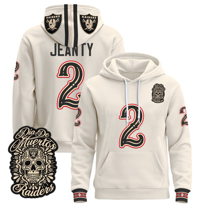  Las Vegas Raiders Día de los Muertos Premium Fleece Hoodie - Printed 