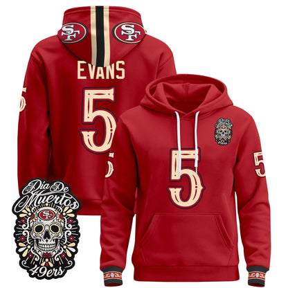  San Francisco 49ers Día de los Muertos Premium Fleece Hoodie - Printed 