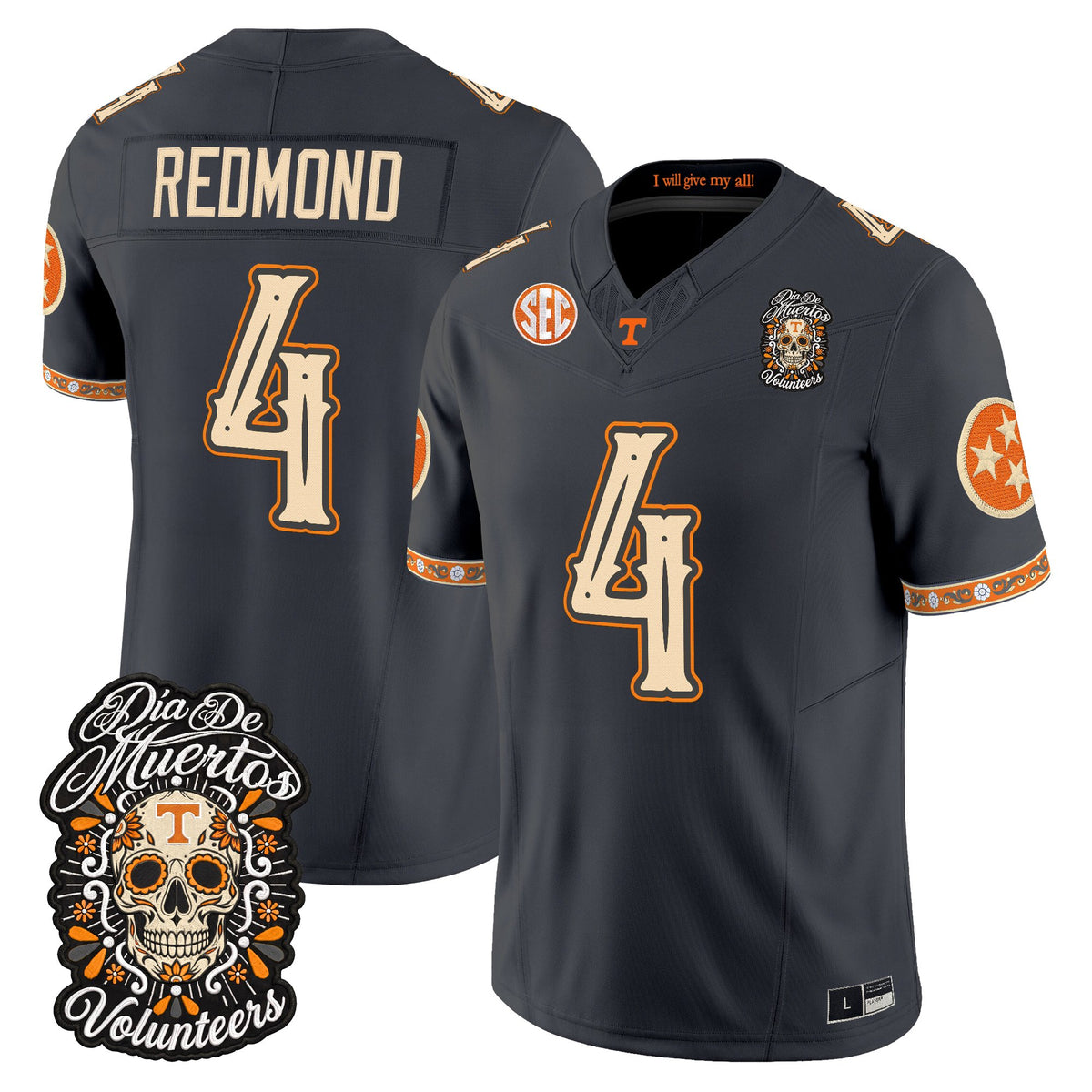  Tennessee Volunteers Día de los Muertos Vapor Limited Jersey - Stitched