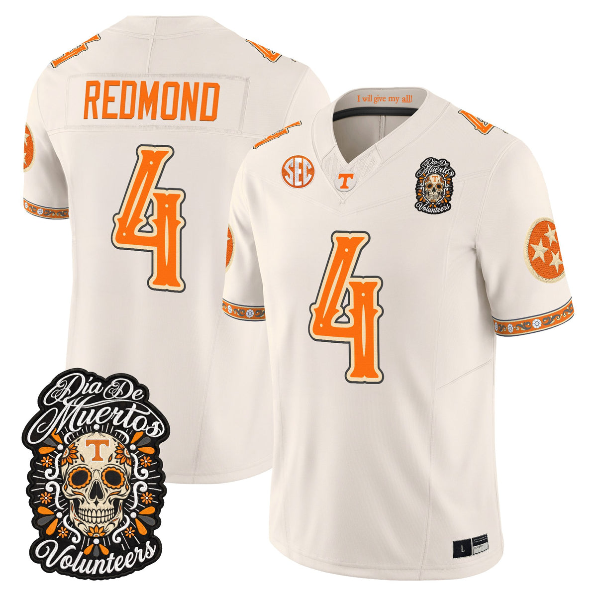  Tennessee Volunteers Día de los Muertos Vapor Limited Jersey - Stitched