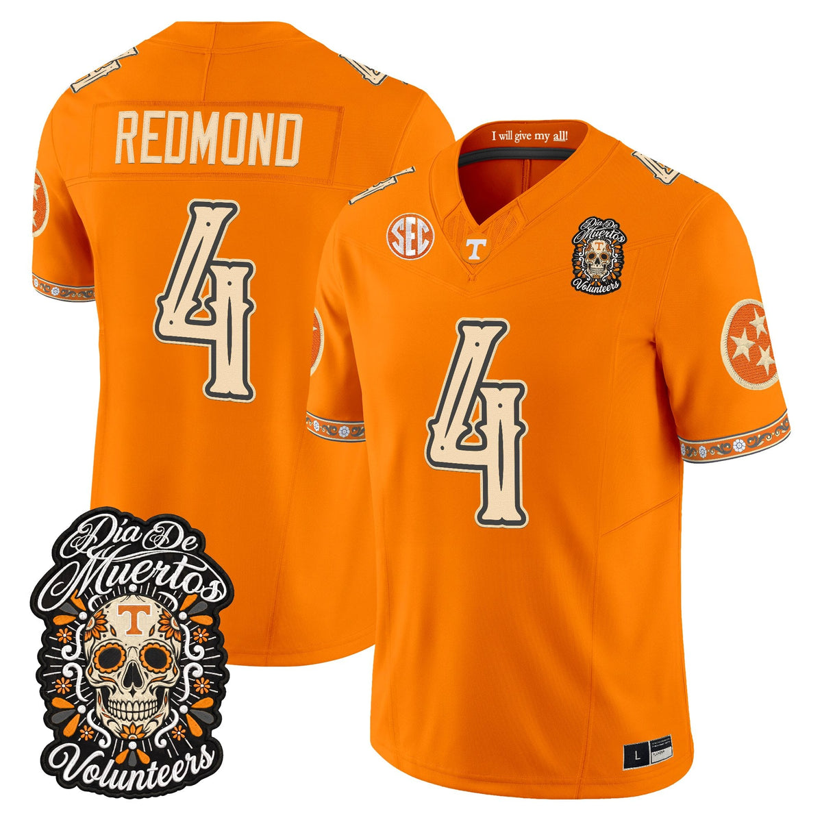  Tennessee Volunteers Día de los Muertos Vapor Limited Jersey - Stitched