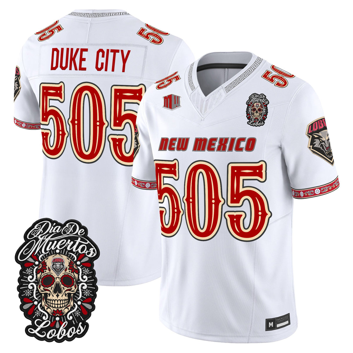  New Mexico Lobos Día de los Muertos Vapor Limited Jersey - Stitched