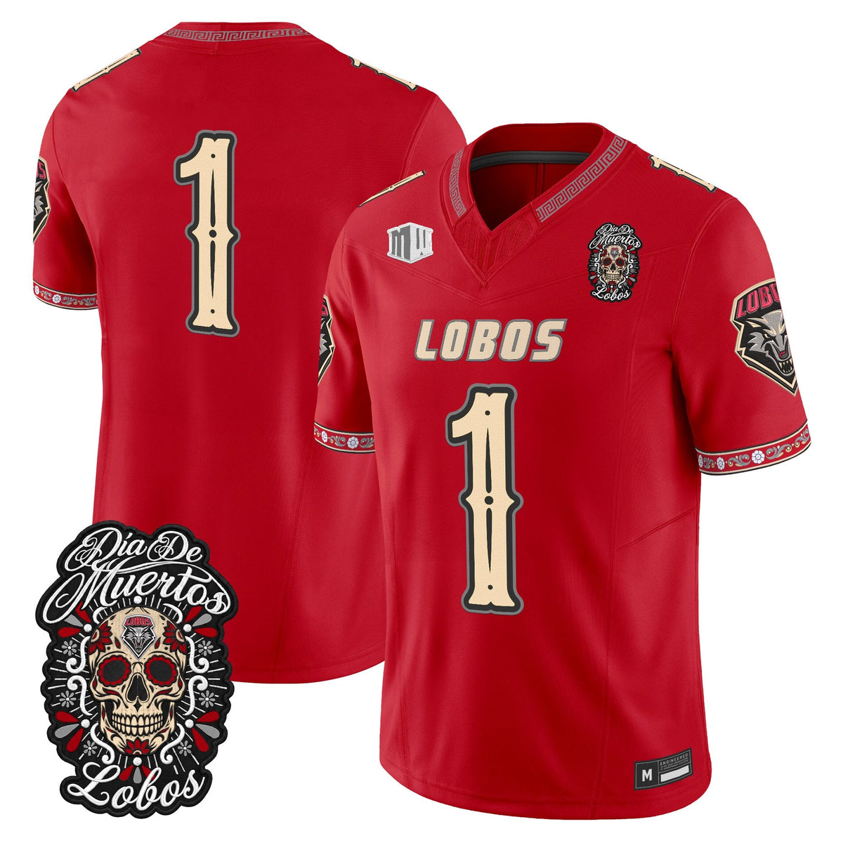  New Mexico Lobos Día de los Muertos Vapor Limited Jersey - Stitched