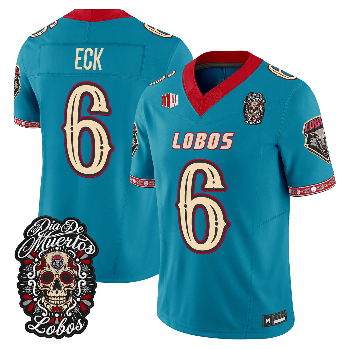  New Mexico Lobos Día de los Muertos Vapor Limited Jersey - Stitched