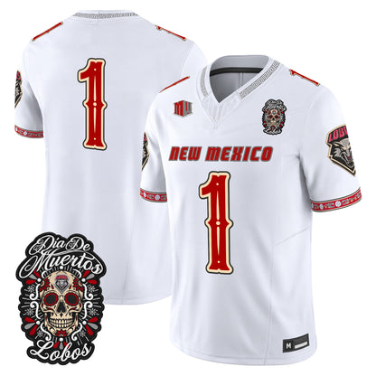  New Mexico Lobos Día de los Muertos Vapor Limited Jersey - Stitched