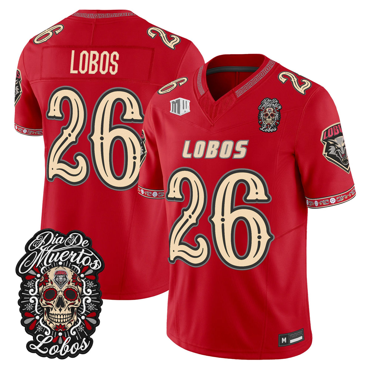 New Mexico Lobos Día de los Muertos Vapor Limited Jersey - Stitched