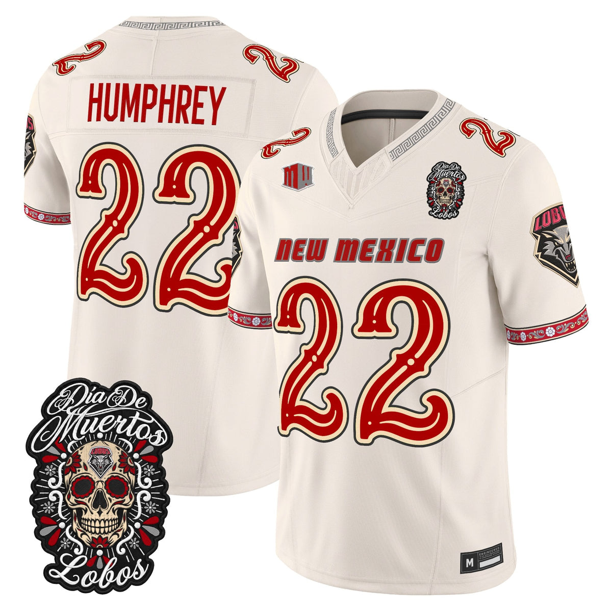  New Mexico Lobos Día de los Muertos Vapor Limited Jersey - Stitched