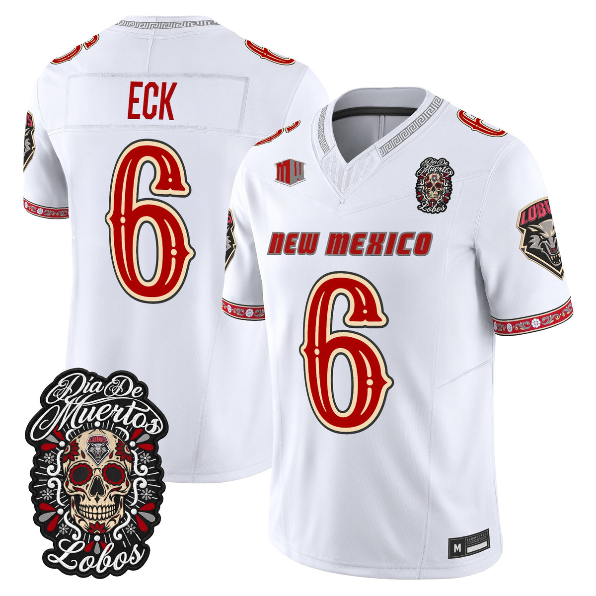  New Mexico Lobos Día de los Muertos Vapor Limited Jersey - Stitched
