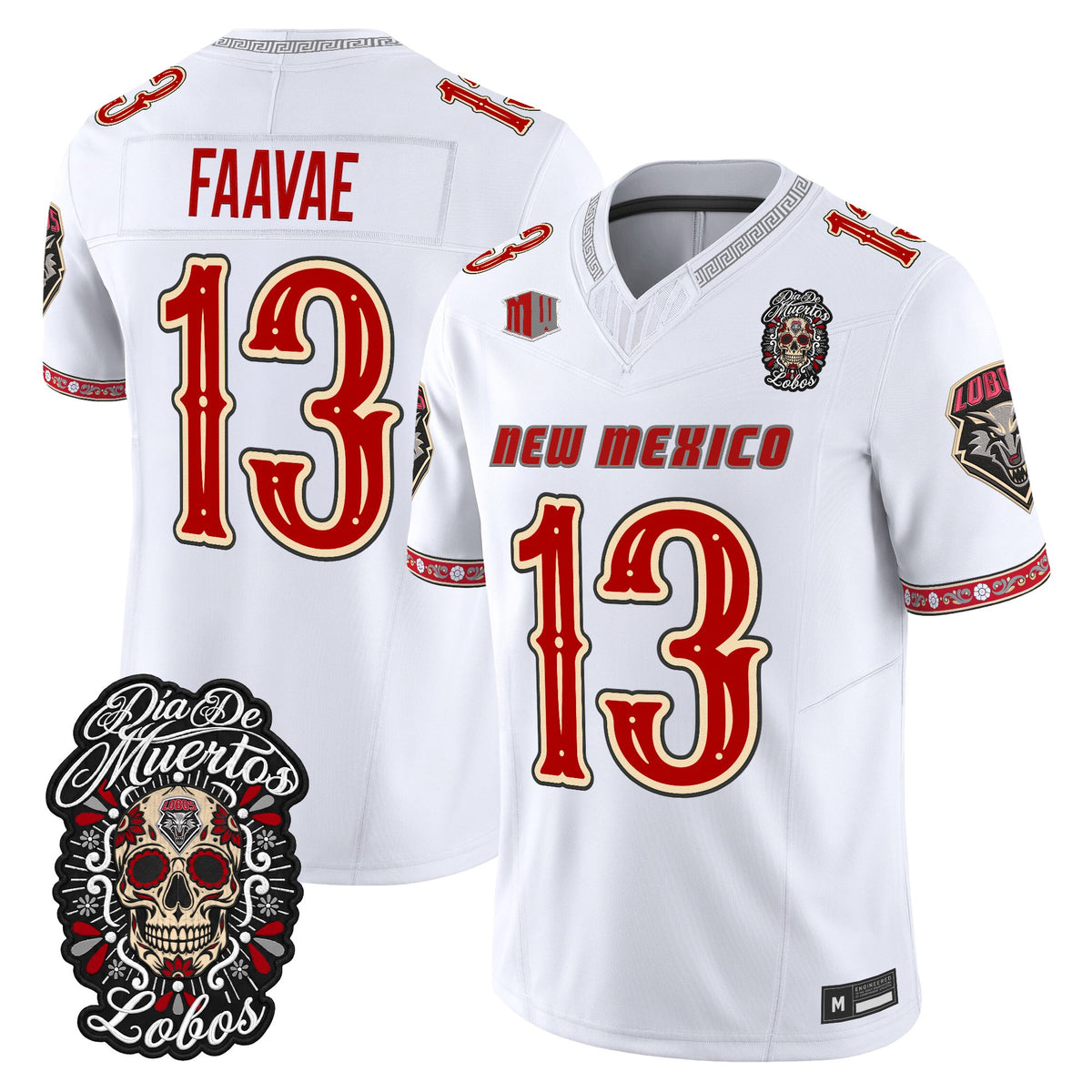  New Mexico Lobos Día de los Muertos Vapor Limited Jersey - Stitched