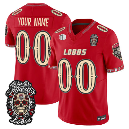 New Mexico Lobos Día de los Muertos Vapor Limited Custom Jersey - Stitched