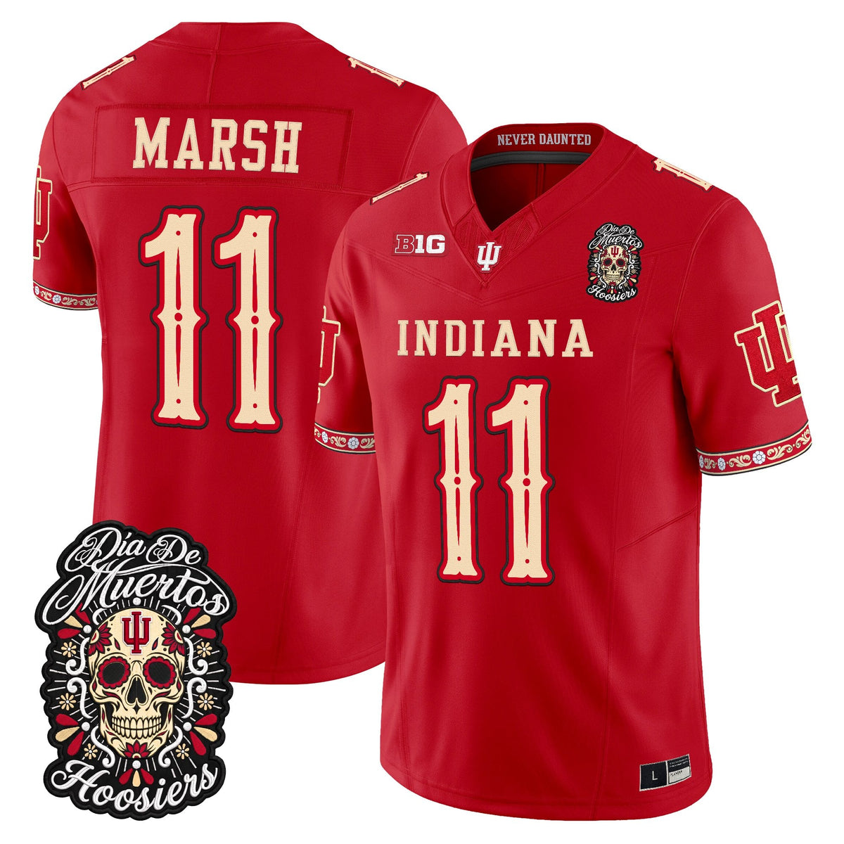  Indiana Hoosiers Día de los Muertos Vapor Limited Jersey - Stitched