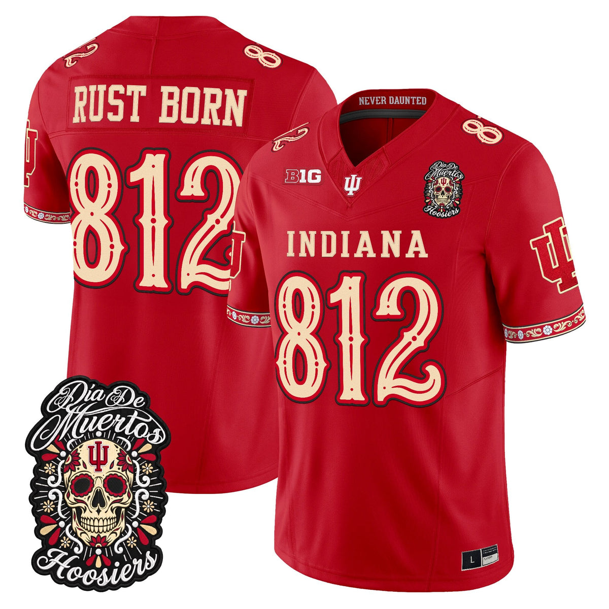  Indiana Hoosiers Día de los Muertos Vapor Limited Jersey - Stitched