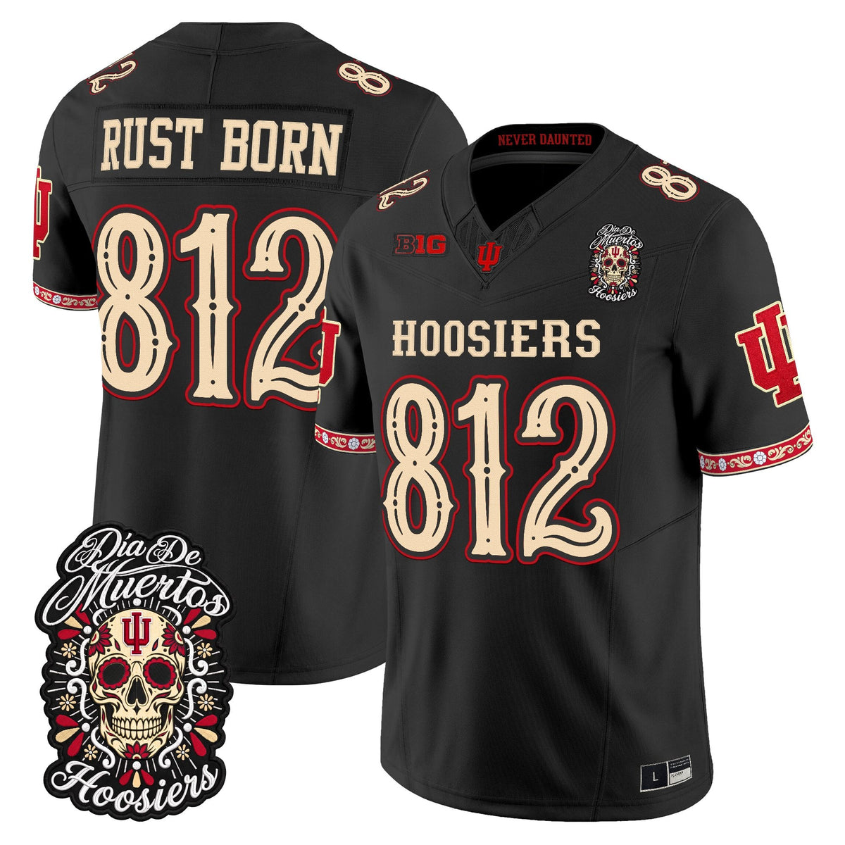  Indiana Hoosiers Día de los Muertos Vapor Limited Jersey - Stitched