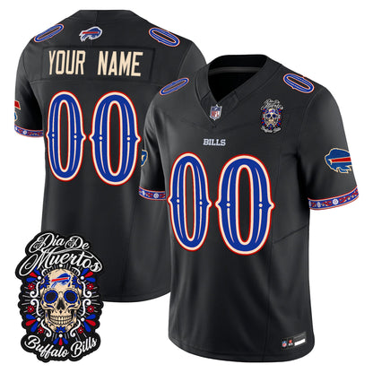 Buffalo Bills Día de los Muertos Vapor Limited Custom Jersey - All Stitched