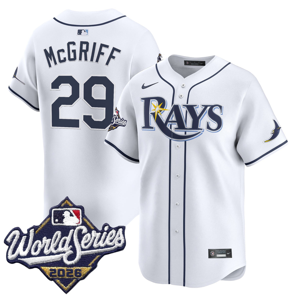 Men's Tampa Bay Rays 2026 World Series Vapor Premier Limited Jersey - All Stitched