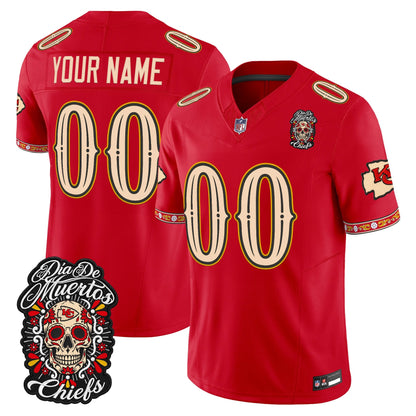 Kansas City Chiefs Día de los Muertos Vapor Limited Custom Jersey - Stitched