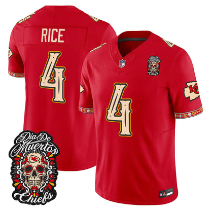 Kansas City Chiefs Día de los Muertos Vapor Limited Jersey - Stitched
