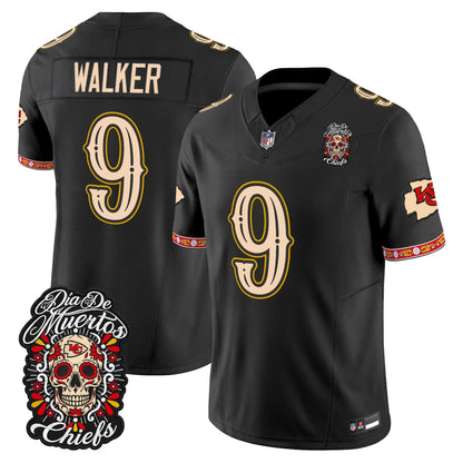 Kansas City Chiefs Día de los Muertos Vapor Limited Jersey - Stitched
