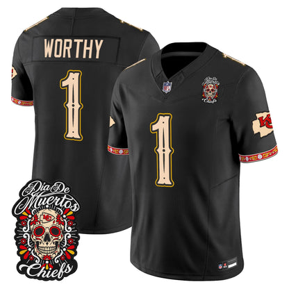 Kansas City Chiefs Día de los Muertos Vapor Limited Jersey - Stitched