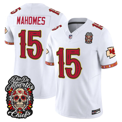 Kansas City Chiefs Día de los Muertos Vapor Limited Jersey - Stitched